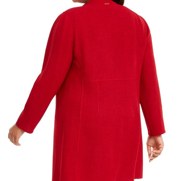 Anne Klein Womens Jacket Plus Size 1X Red Open - Picture 2 of 14